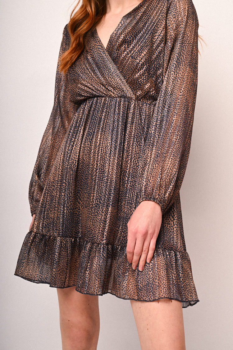 Animalier print mini dress