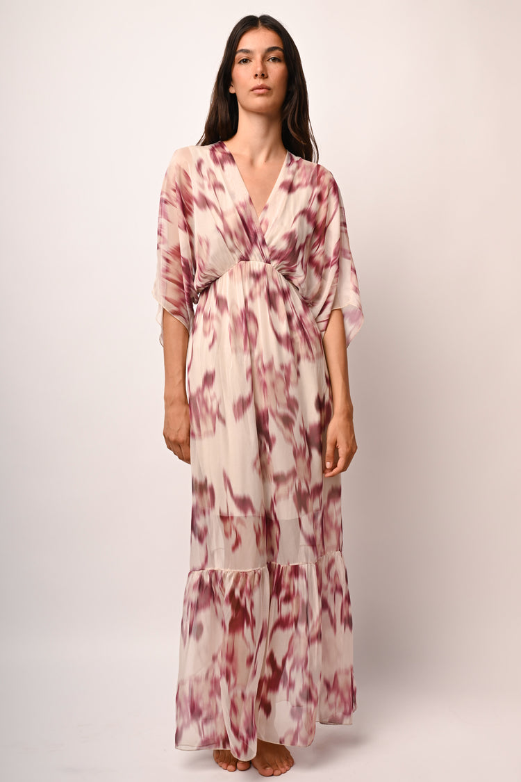 Abstract print long dress