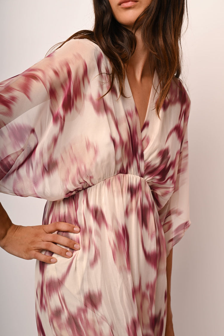Abstract print long dress