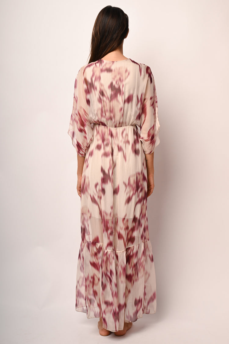 Abstract print long dress