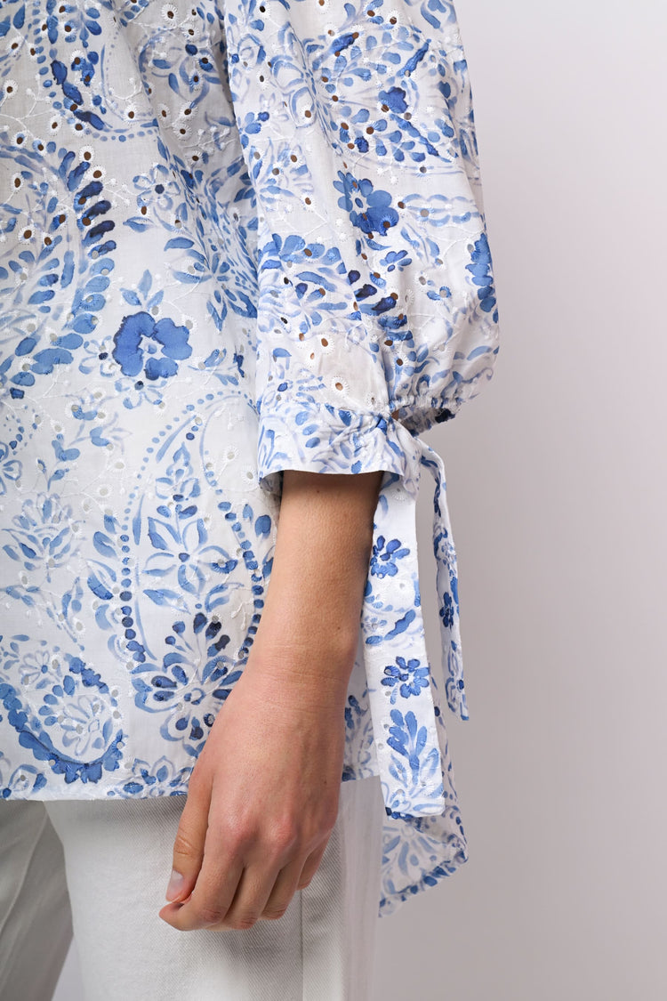 Broderie anglaise off-the-shoulder blouse