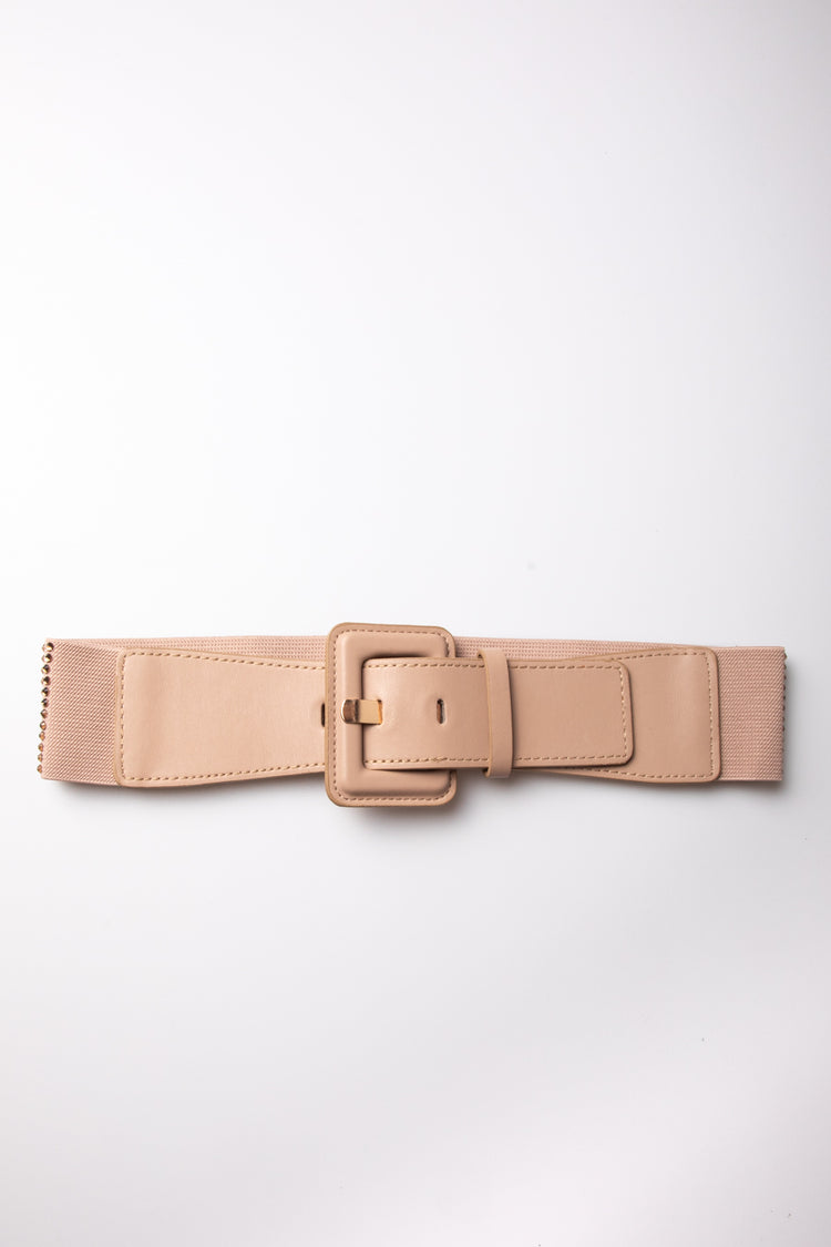 Rhinestoned elastic belt