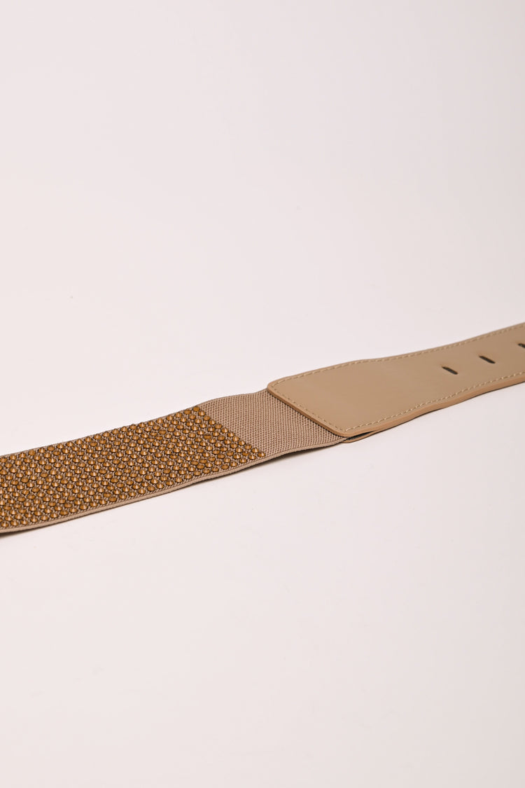 Rhinestone elastic belt