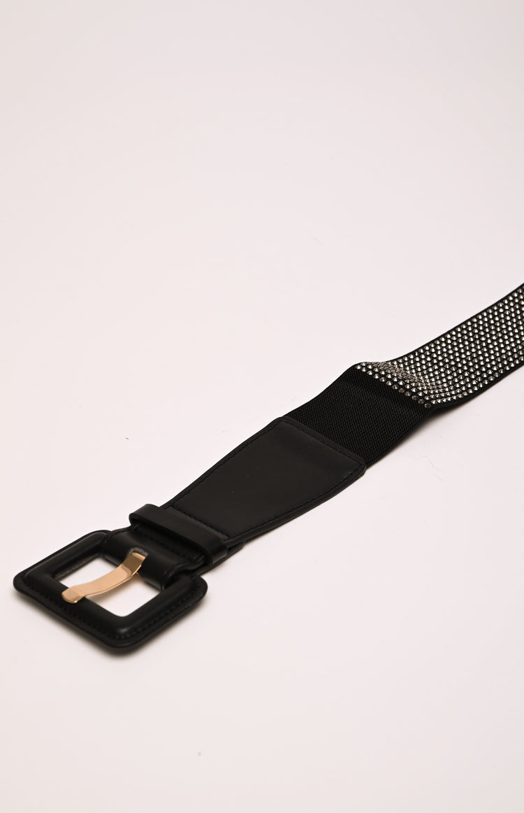 Rhinestone elastic belt