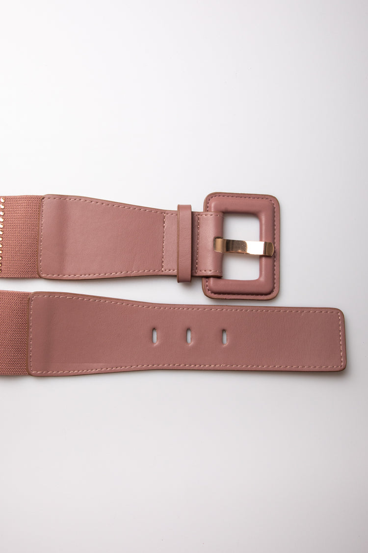 Rhinestoned elastic belt