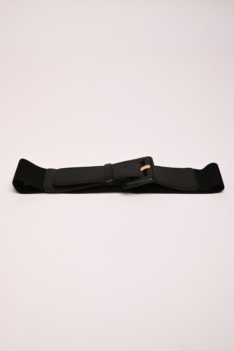 Square buckle elastic belt
