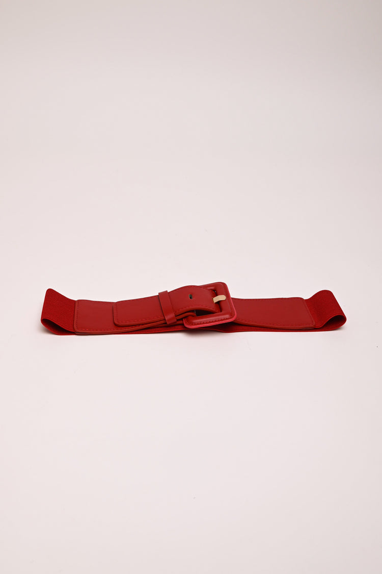 Square buckle elastic belt