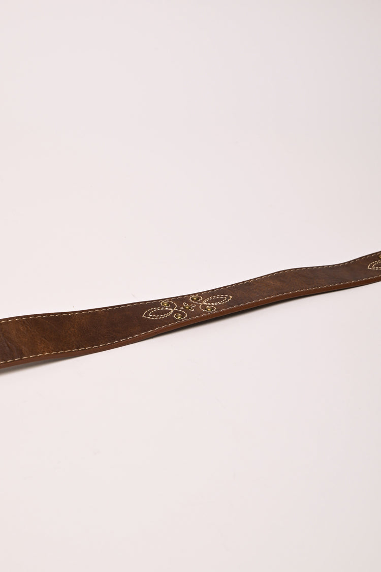 Texas-style embroidered belt