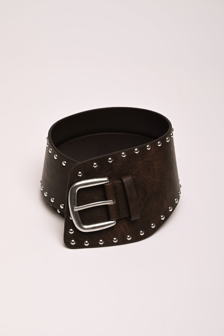 Stud-embellished belt