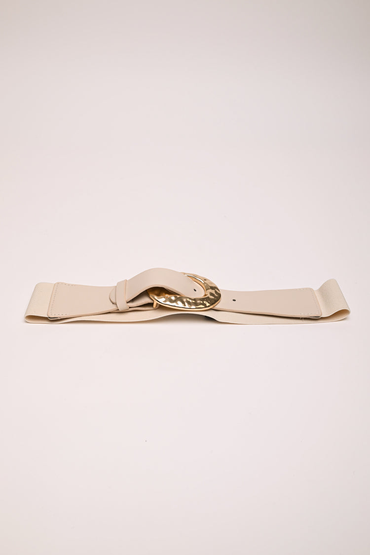 Round buckle elastic belt