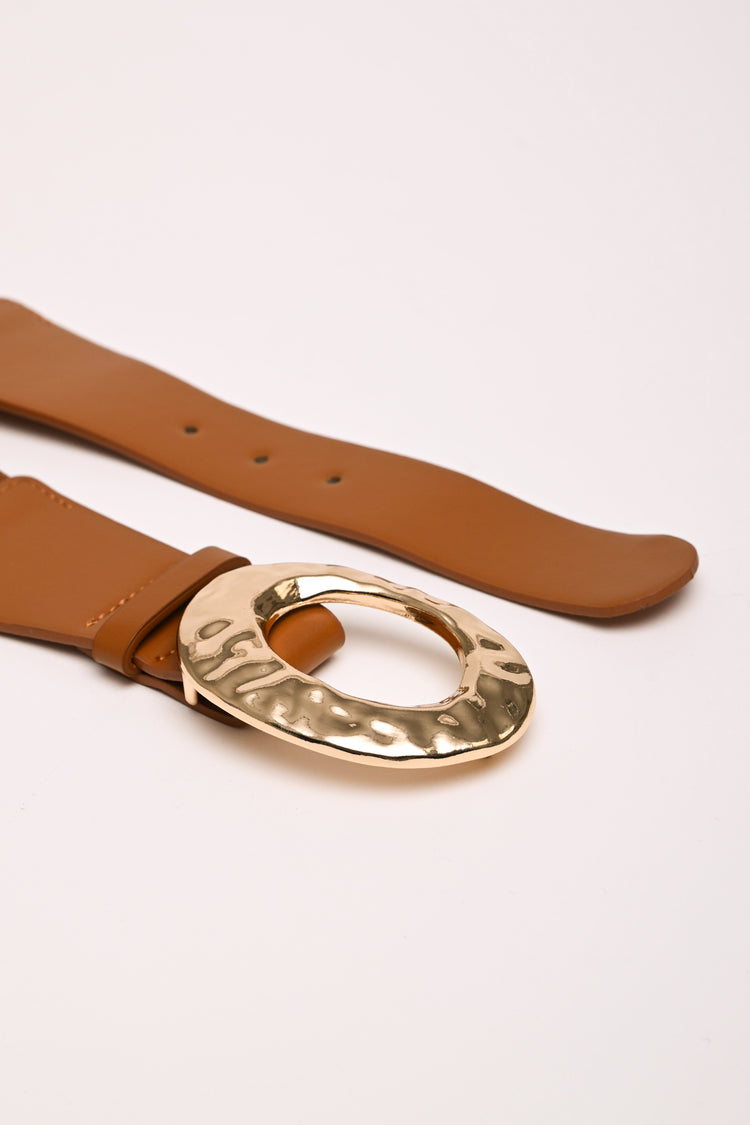 Round buckle elastic belt