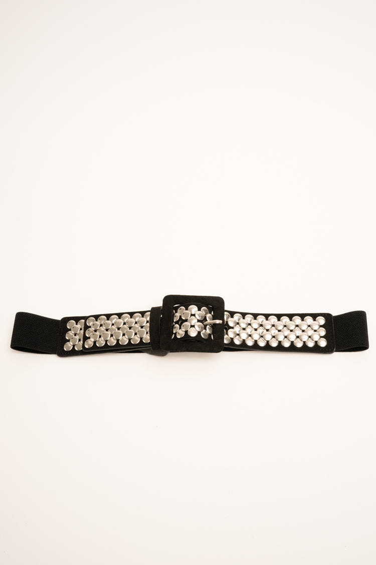 Black studded belt