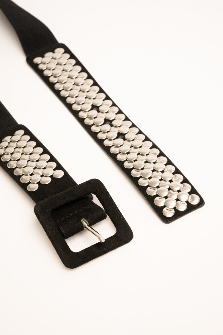 Black studded belt