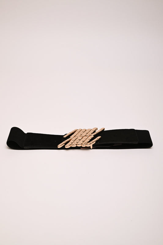 Bar buckle elastic belt