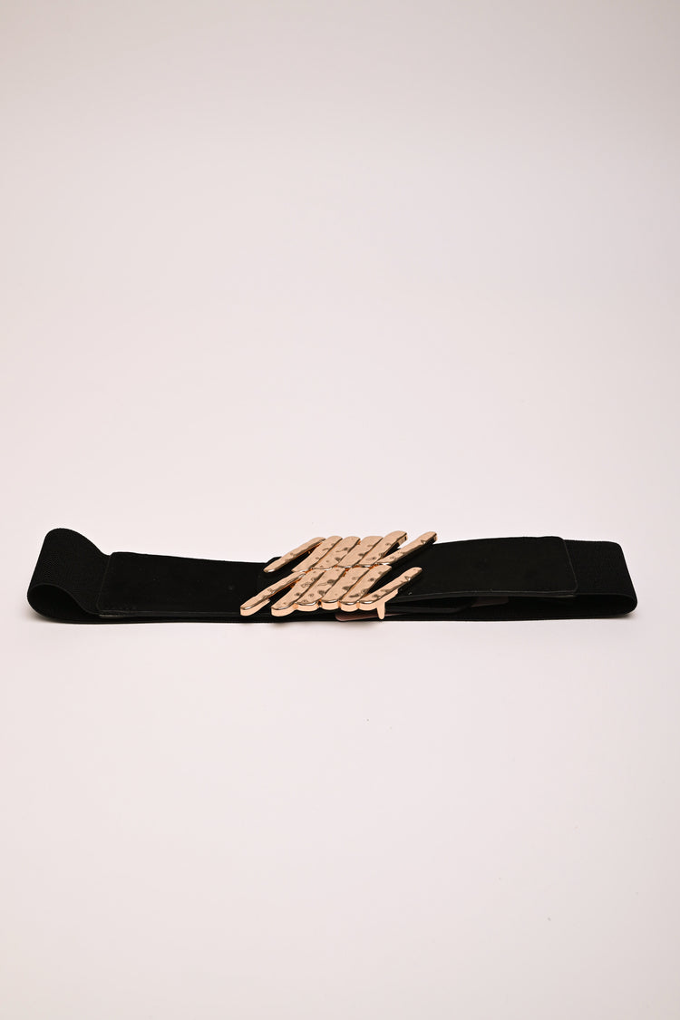 Bar buckle elastic belt