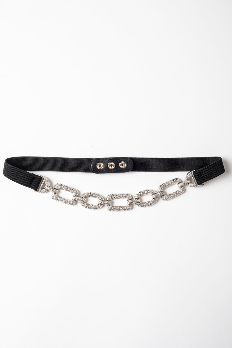 Chain-detail elastic belt