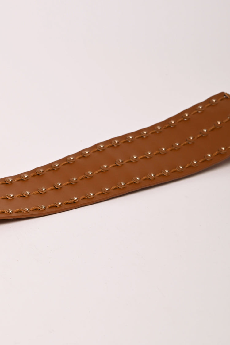 Strings and mini stud sash belt