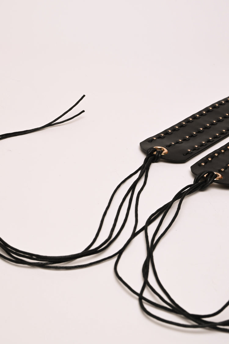 Strings and mini stud sash belt