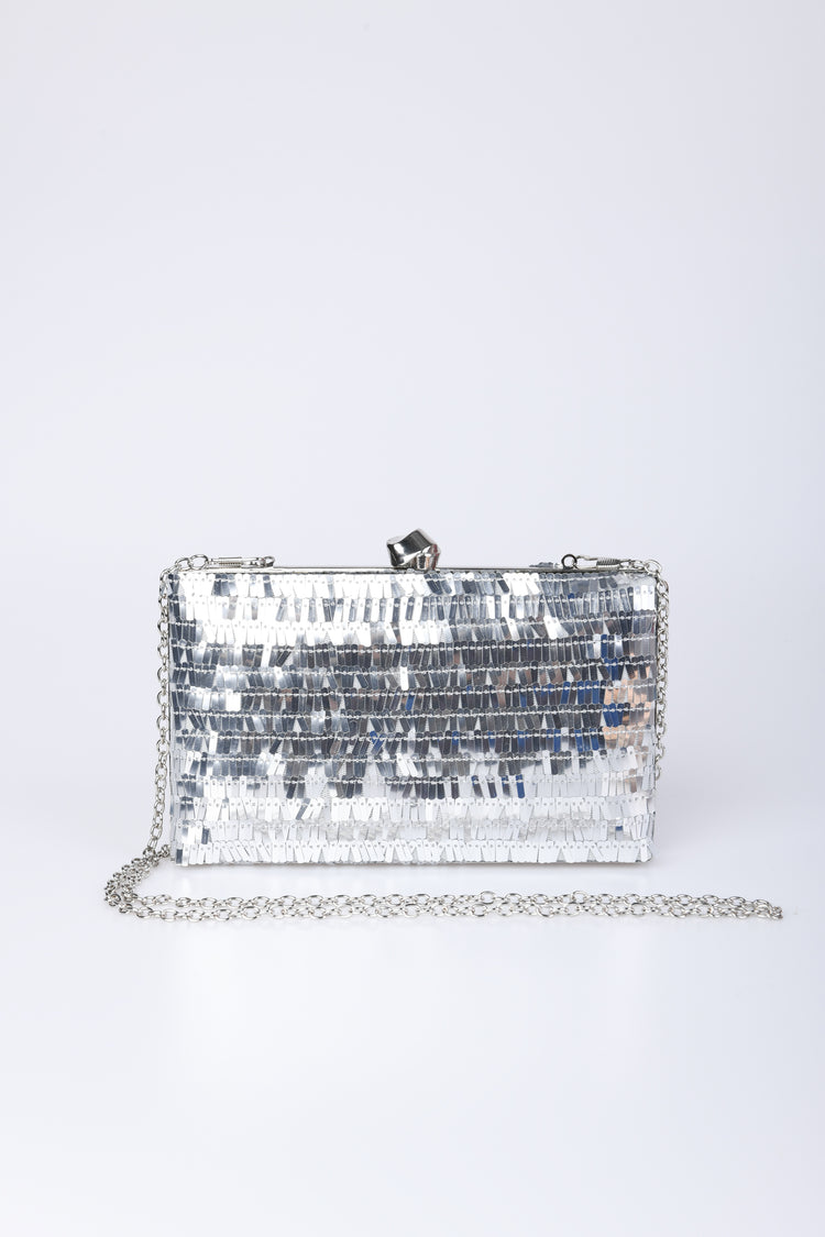 Sequin clutch bag