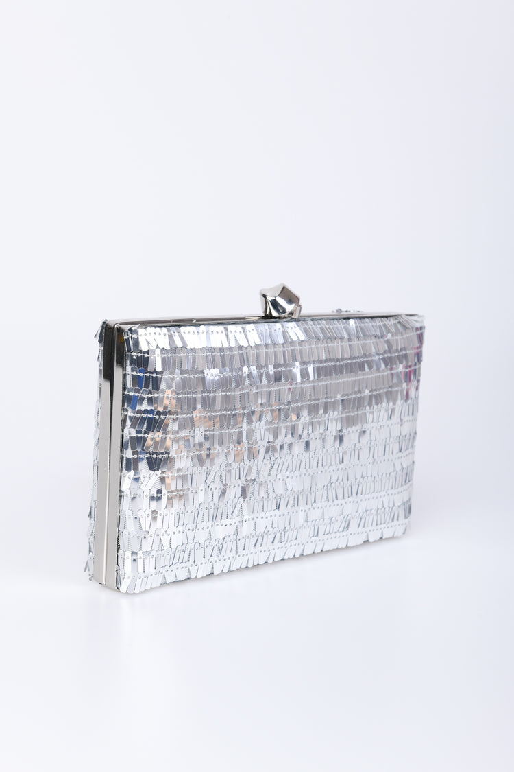 Sequin clutch bag