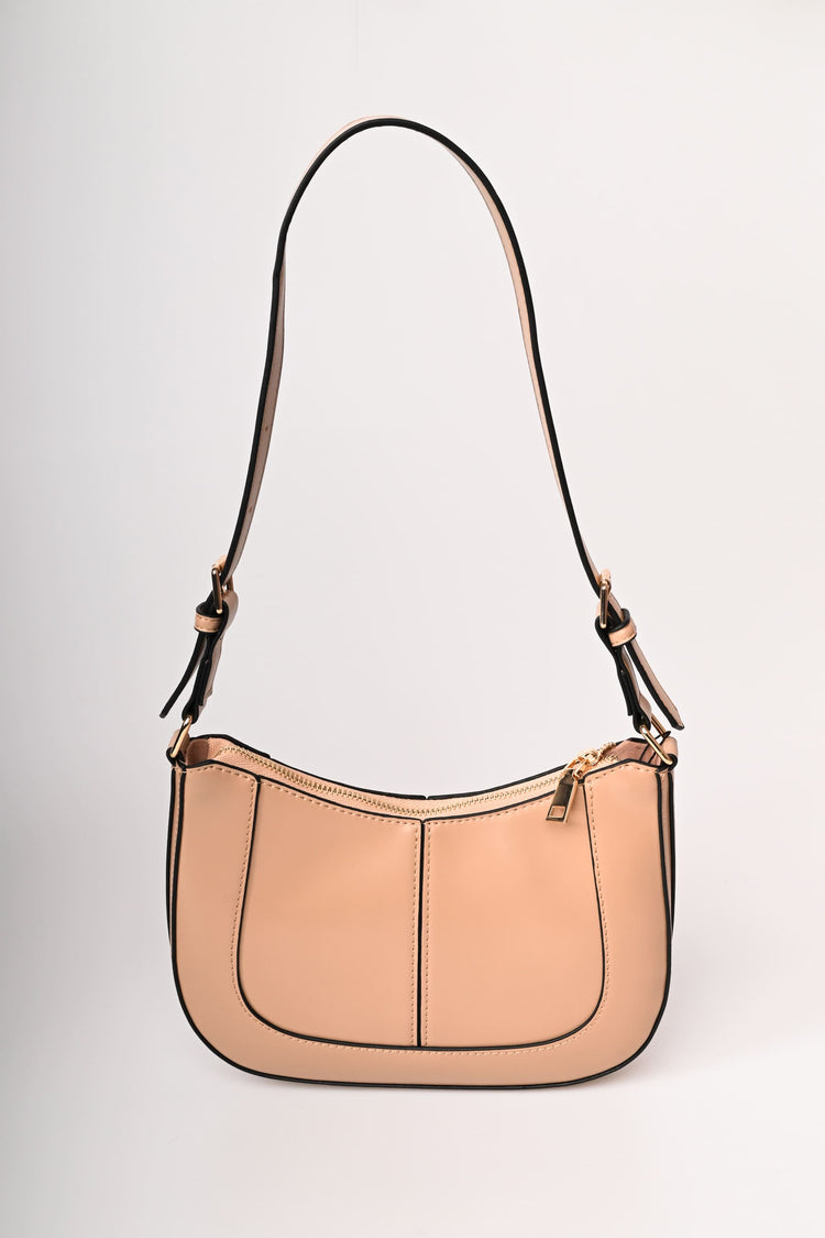 Faux leather shoulder bag