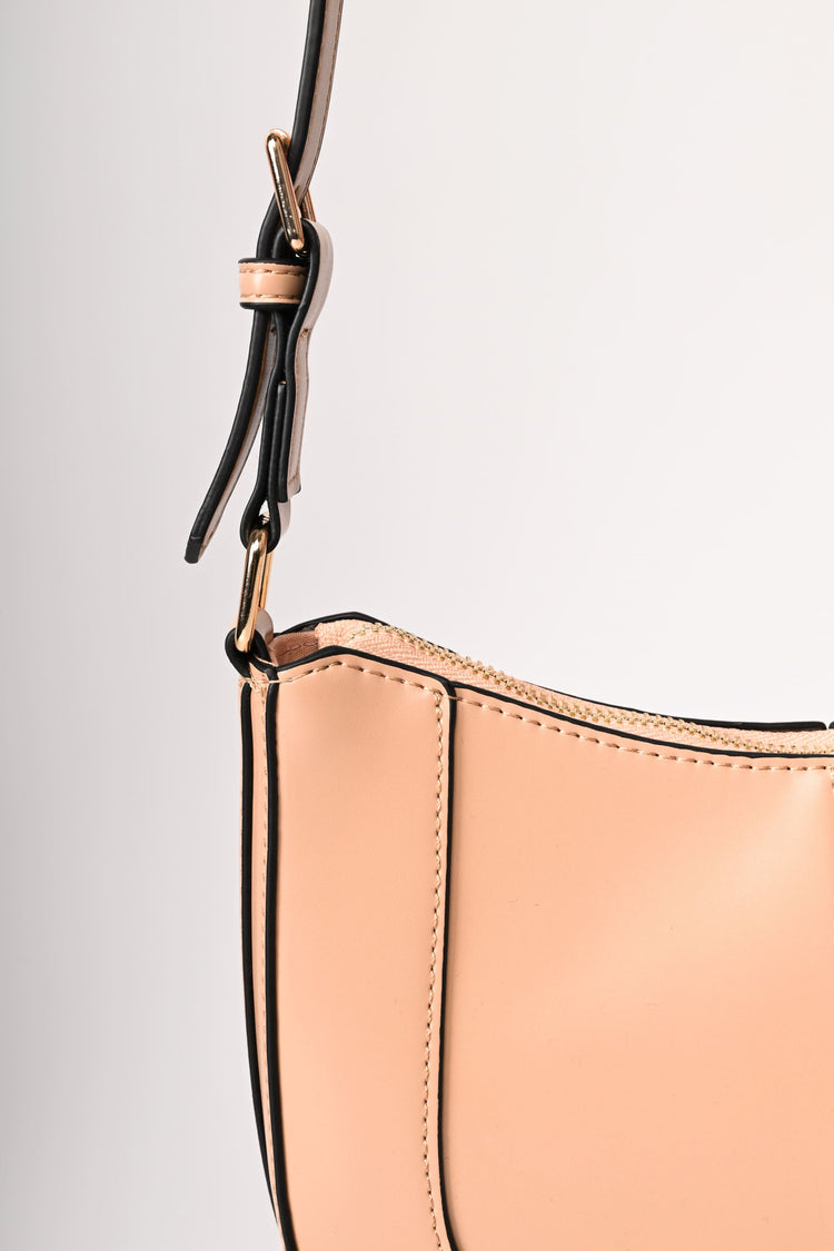 Faux leather shoulder bag