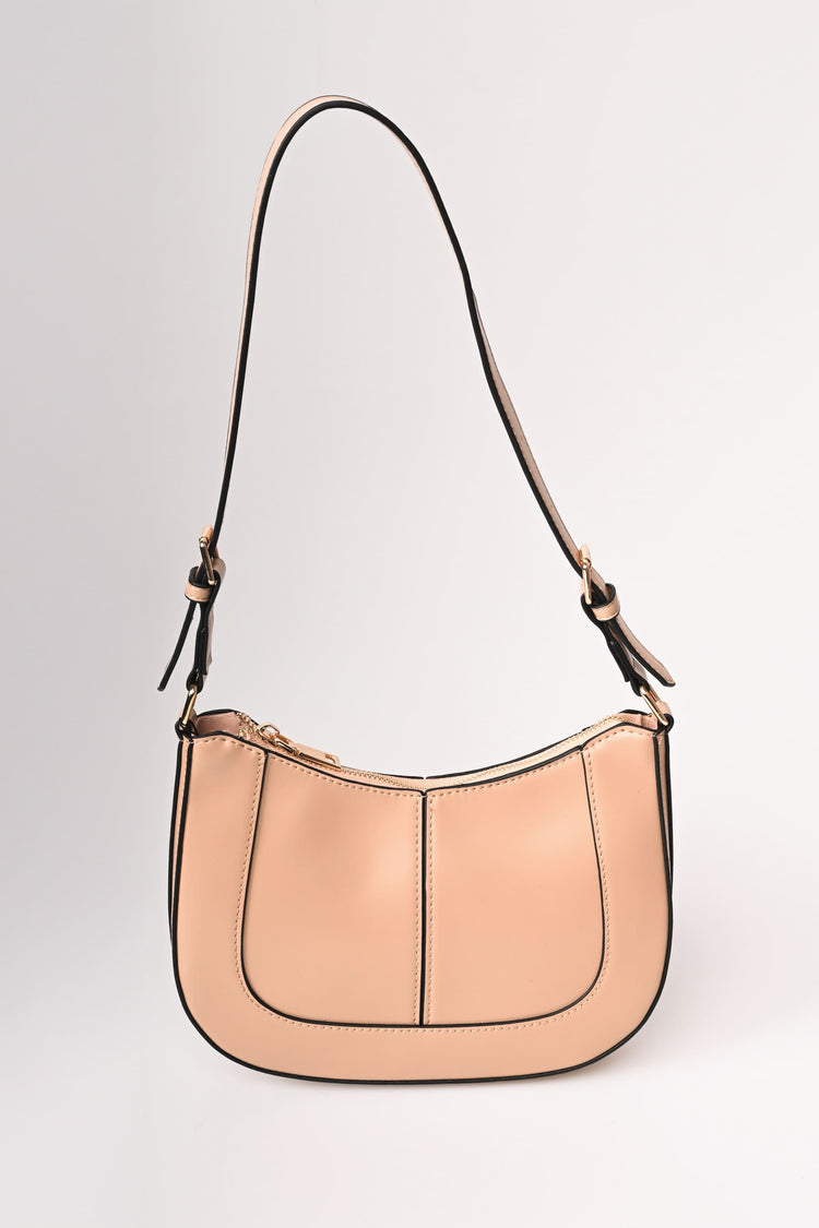 Faux leather shoulder bag
