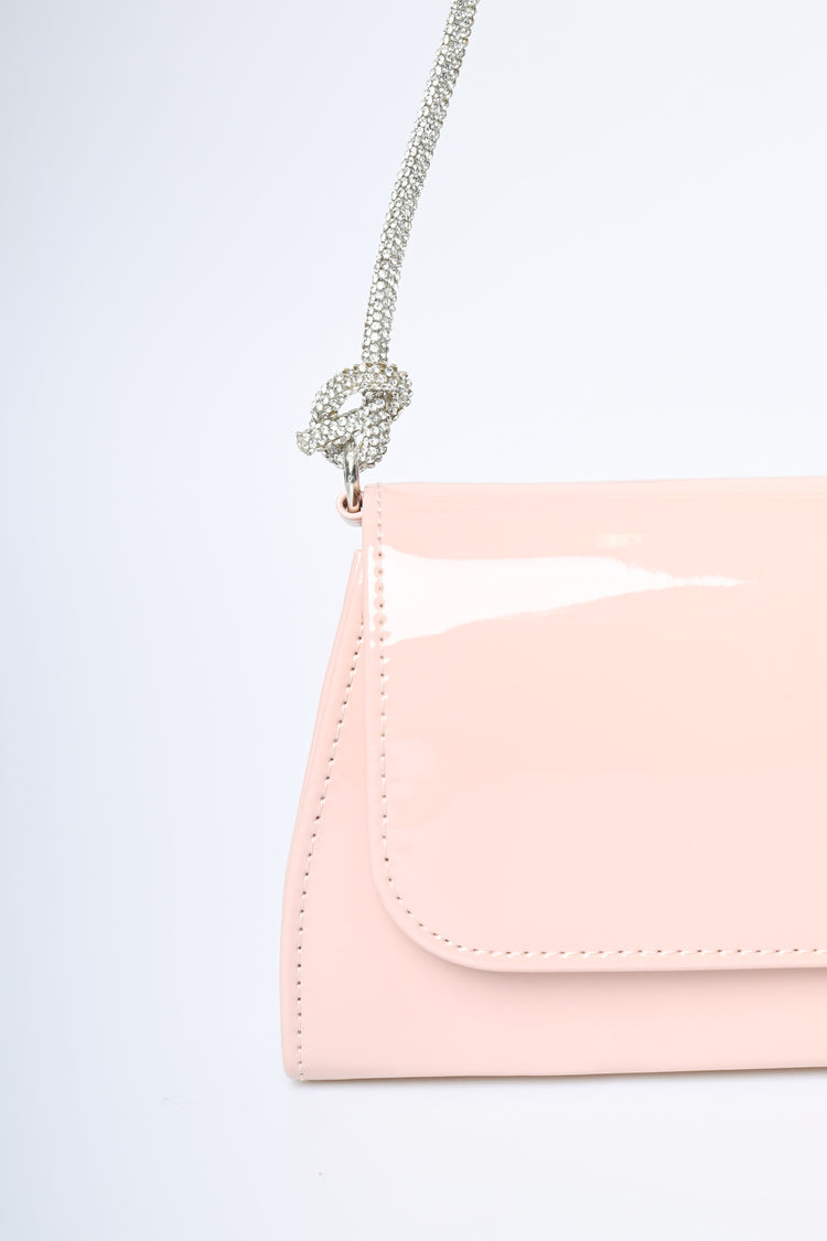 Rhinestone strap shoulder bag