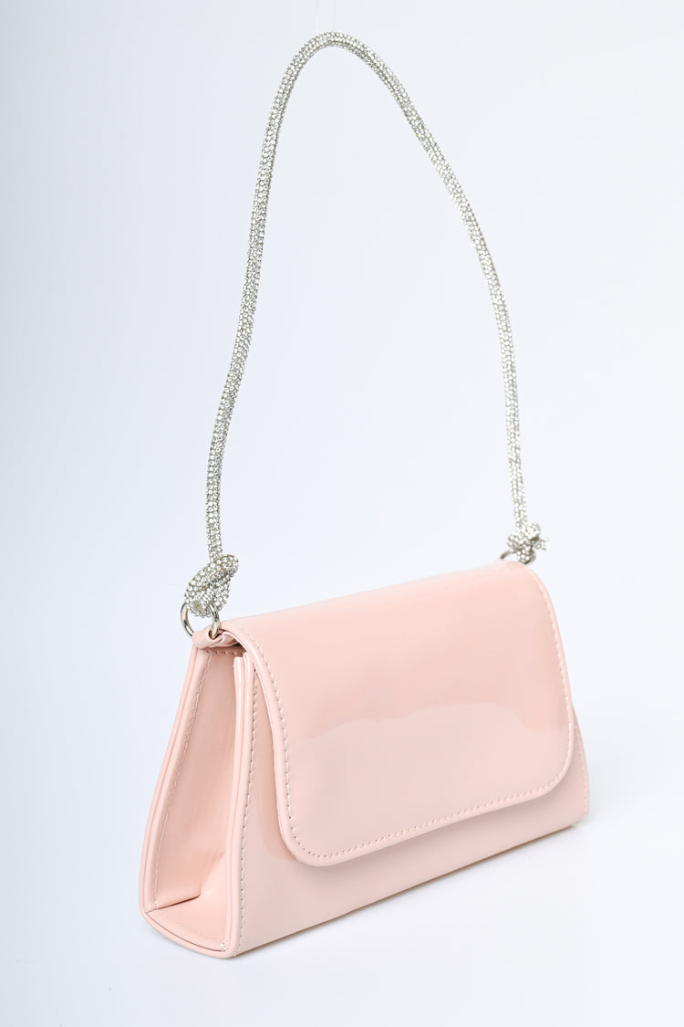Rhinestone strap shoulder bag