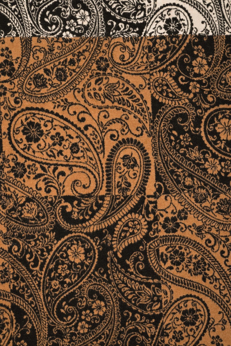 Paisley check motif scarf