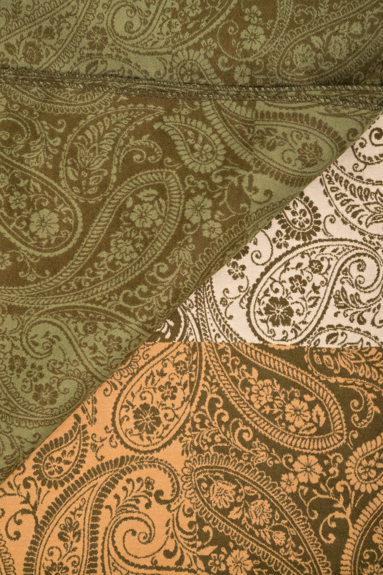 Paisley check motif scarf