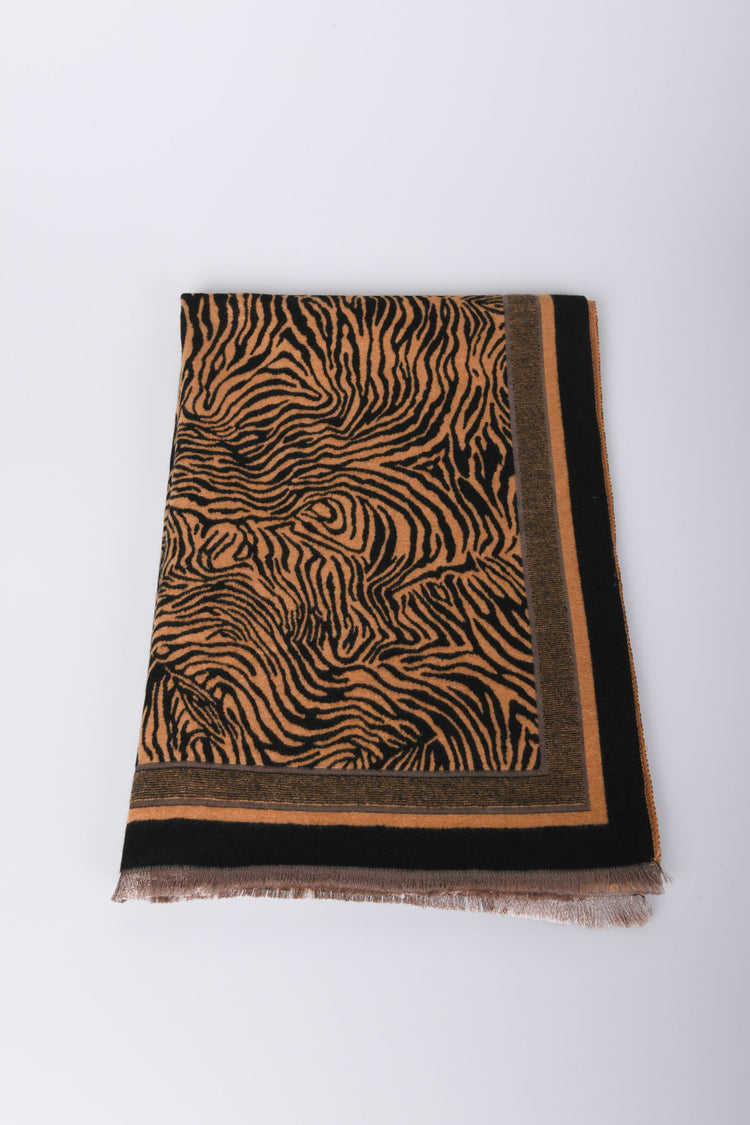 Zebra motif scarf