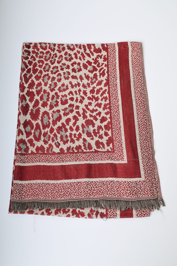 Animalier jacquard scarf
