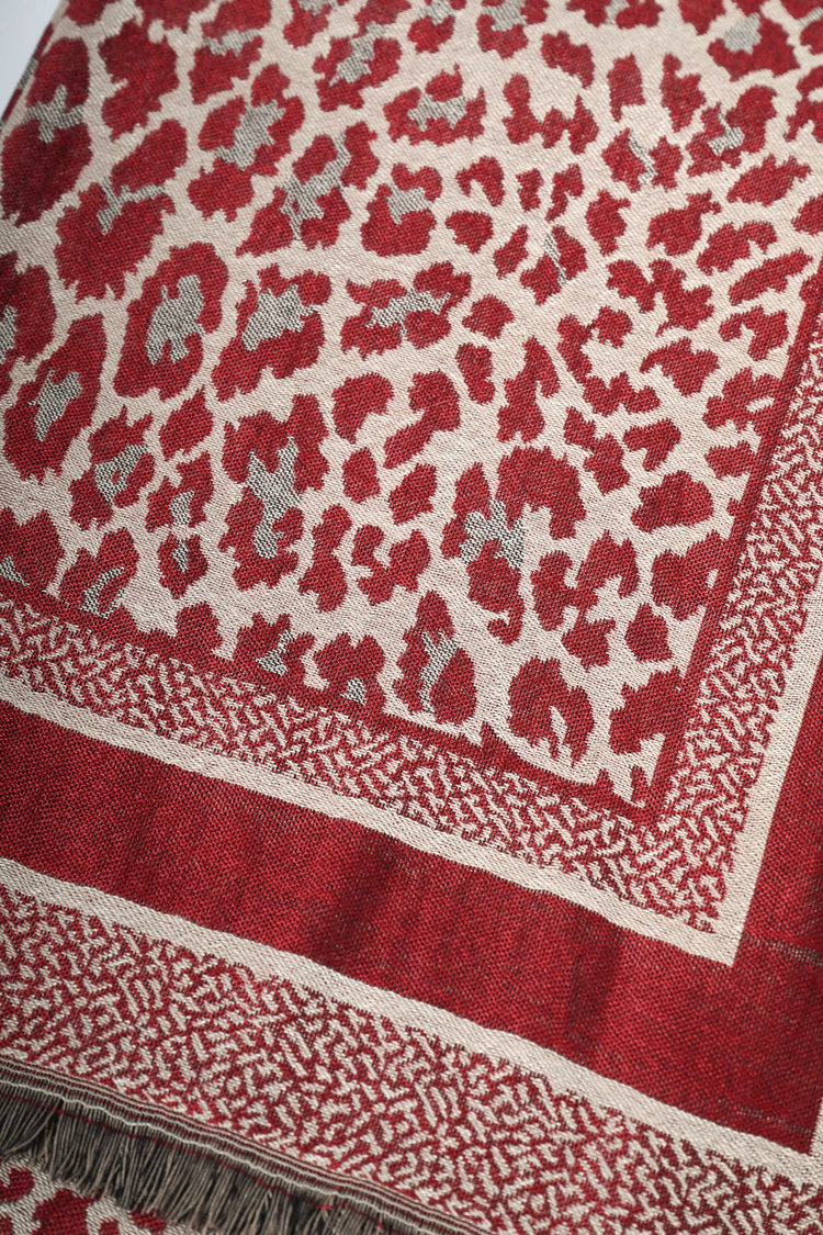 Animalier jacquard scarf