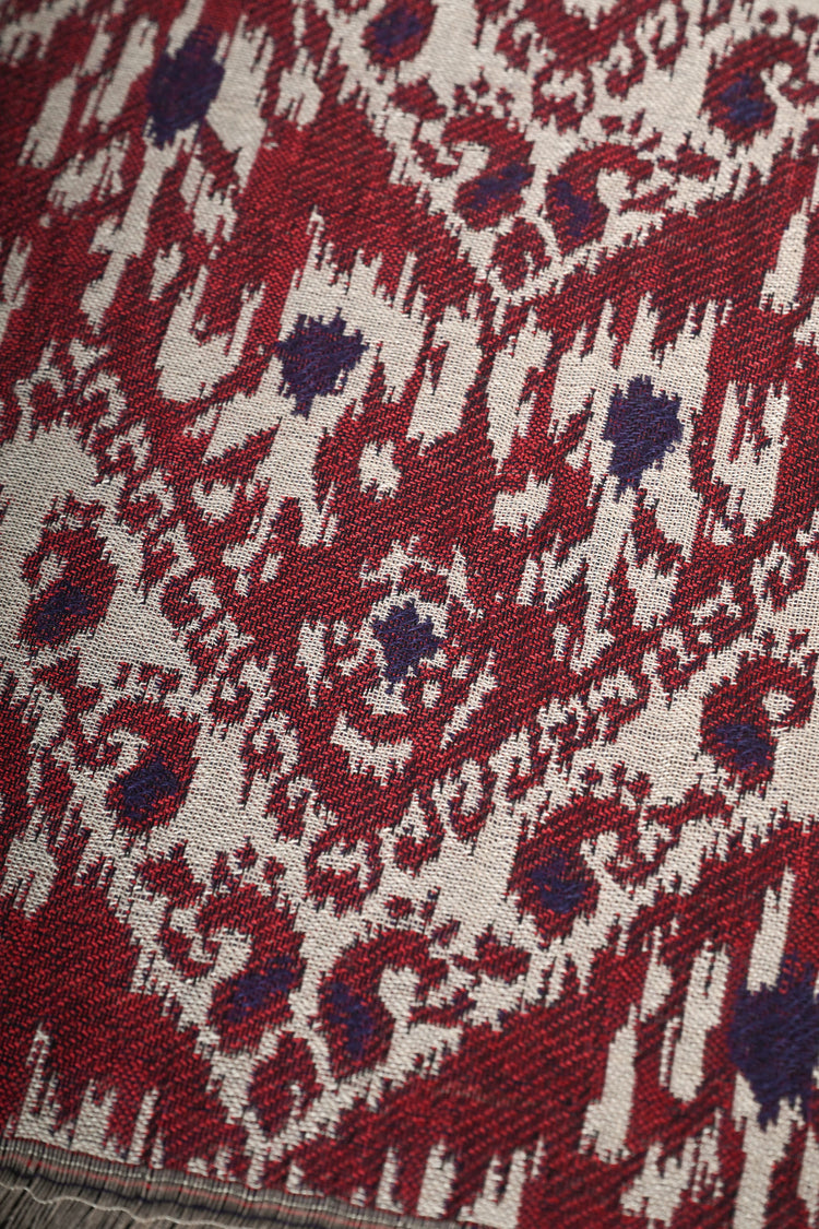 Ethnic motif jacquard scarf