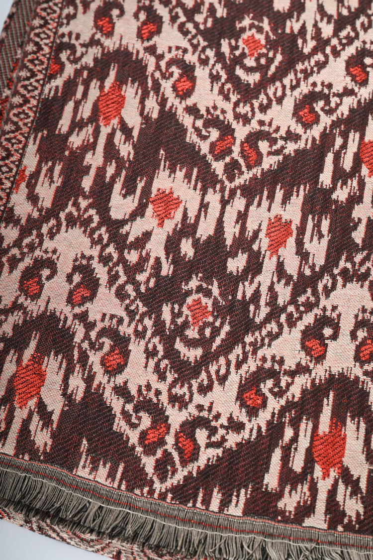 Ethnic motif jacquard scarf