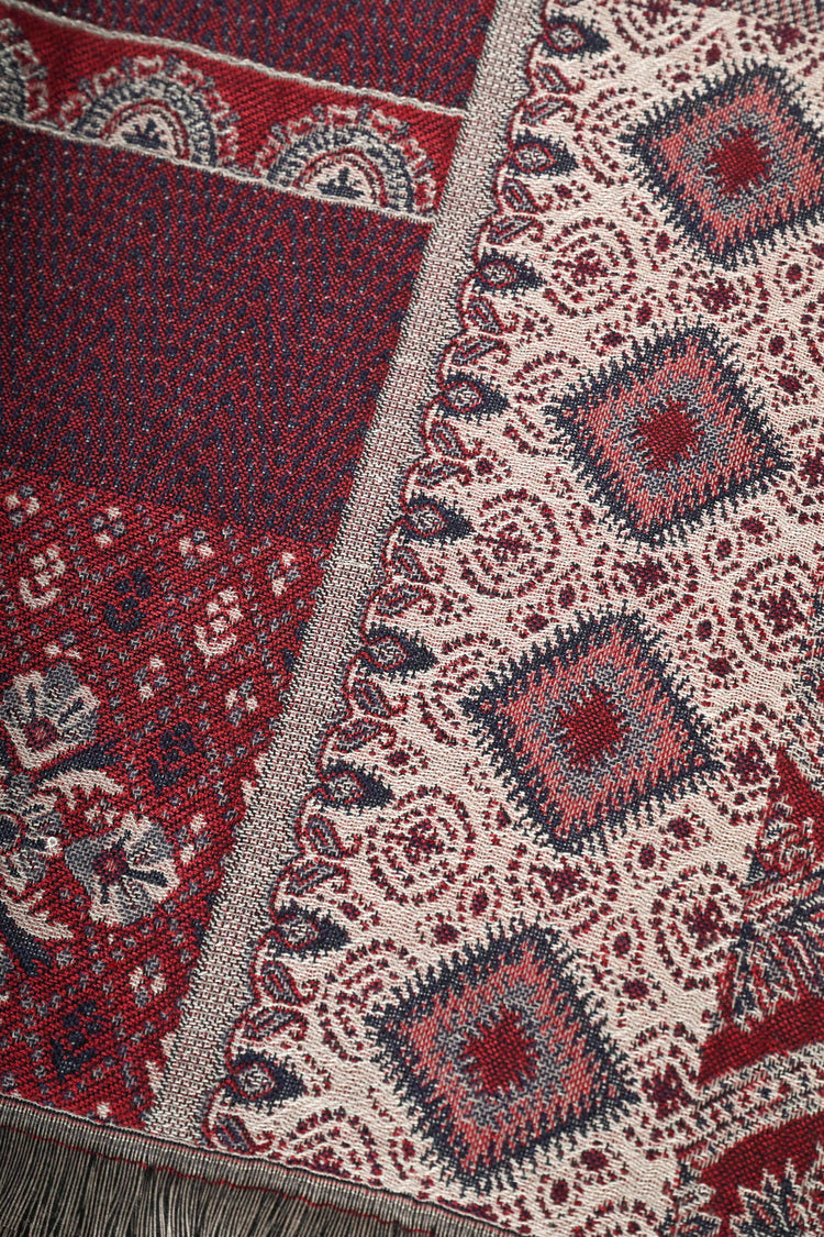 Patchwork jacquard scarf