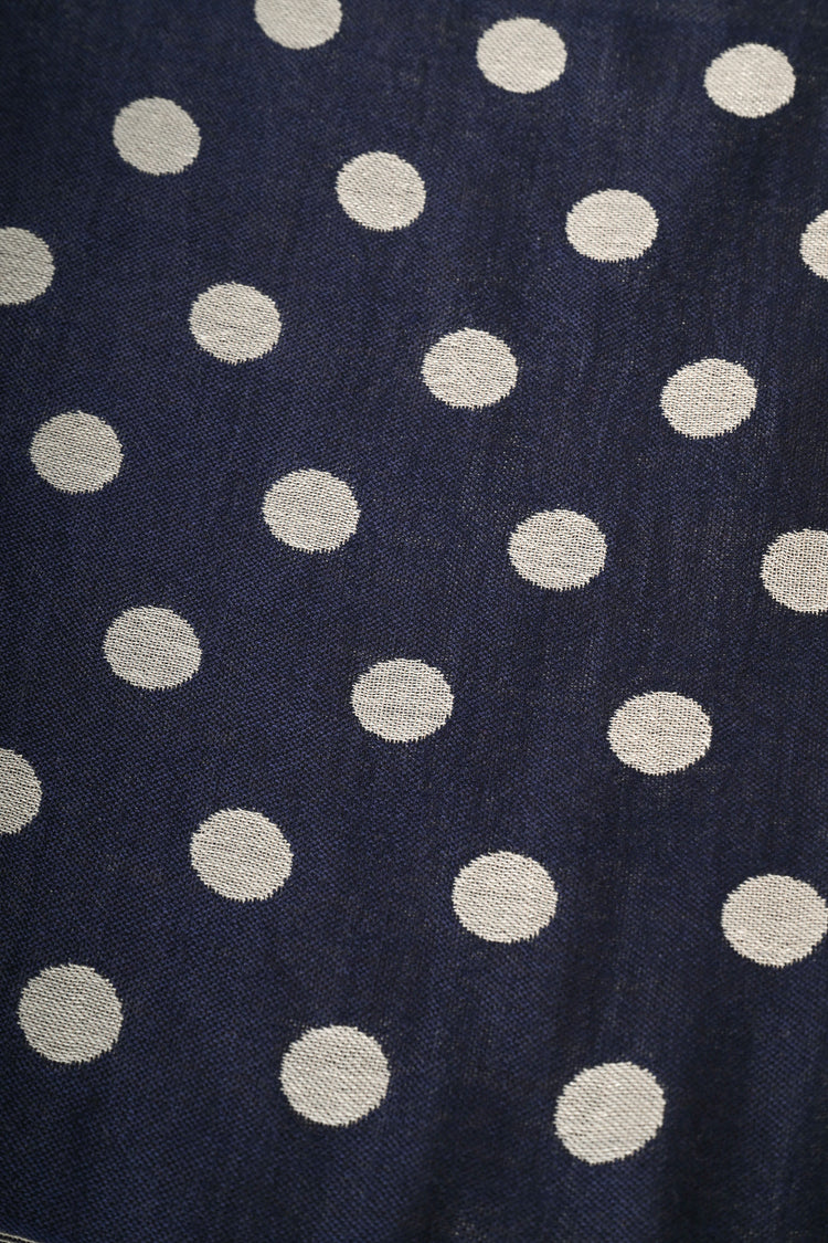 Polka dot jacquard scarf