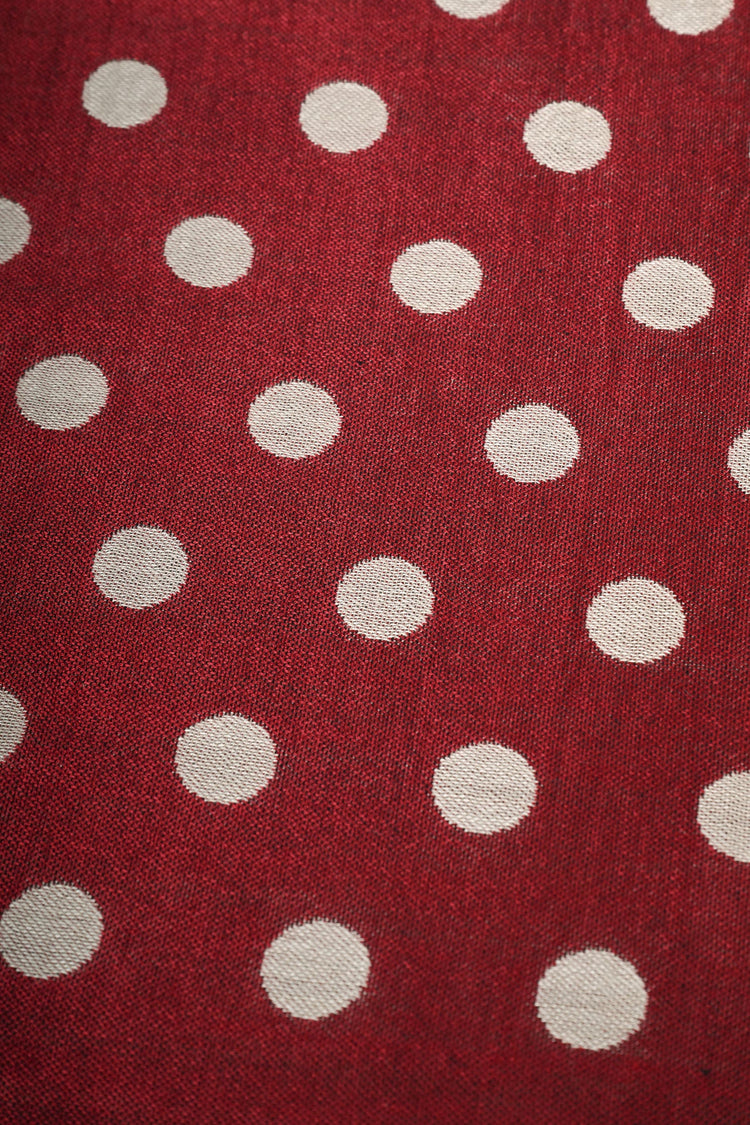 Polka dot jacquard scarf