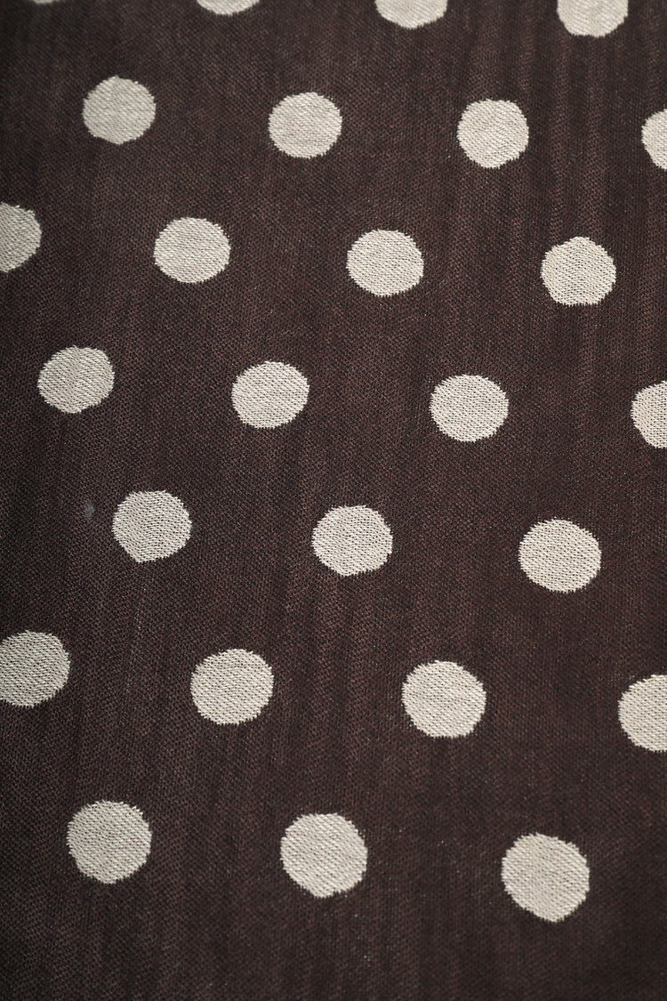 Polka dot jacquard scarf