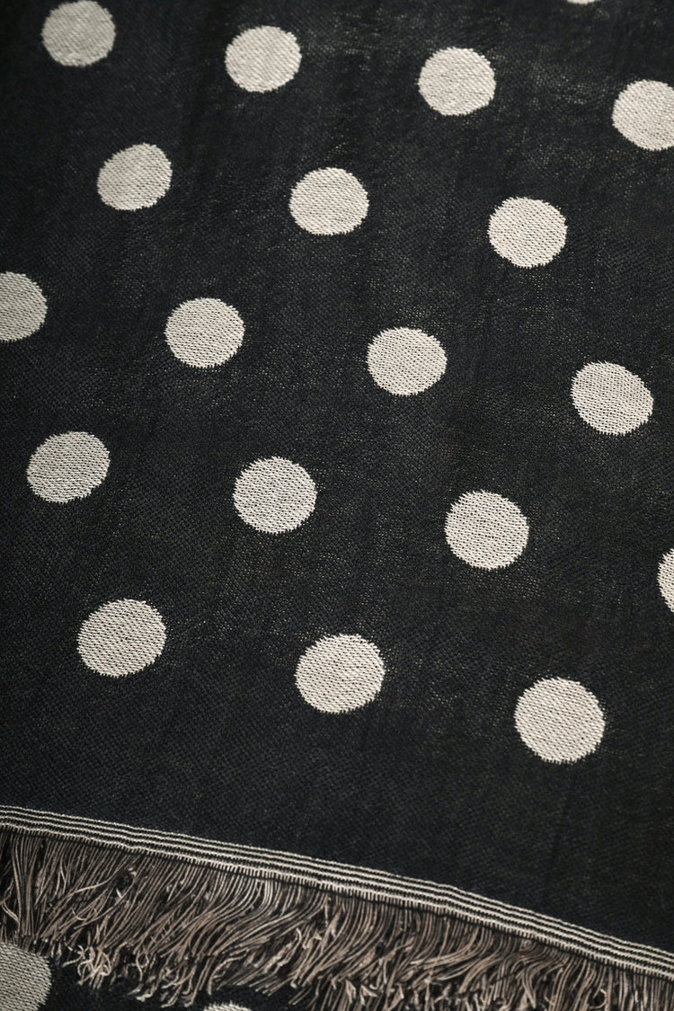 Polka dot jacquard scarf