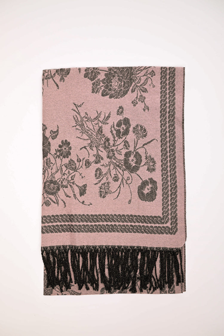 Floral jacquard scarf
