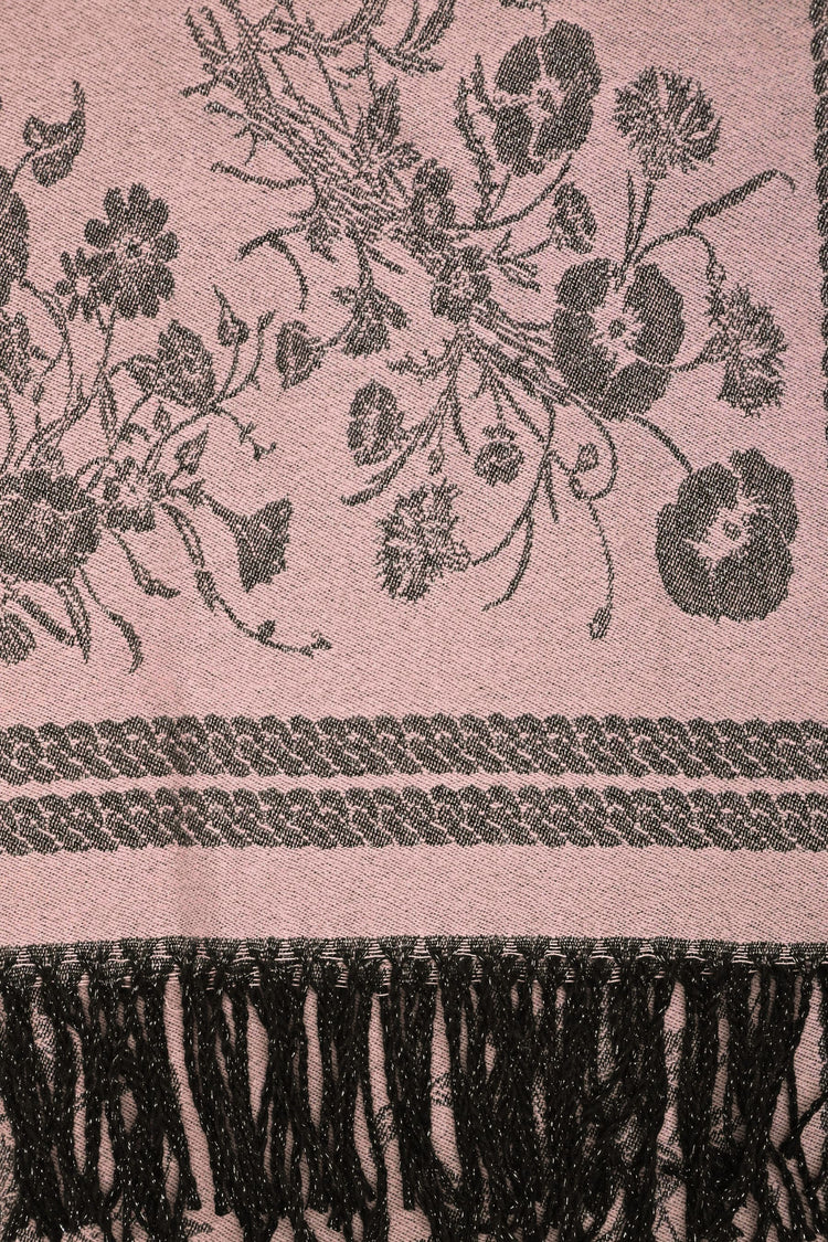 Floral jacquard scarf