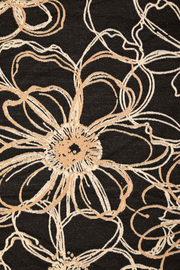 Floral jacquard scarf