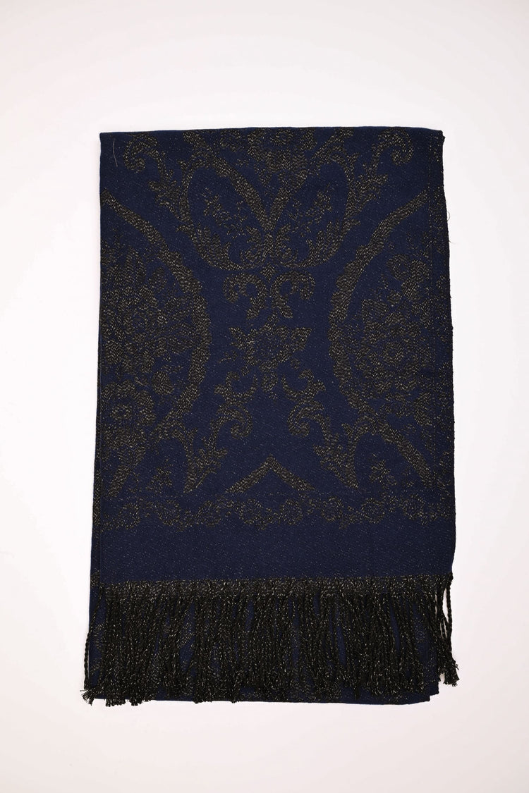 Sciarpa jacquard cachemire e fiori