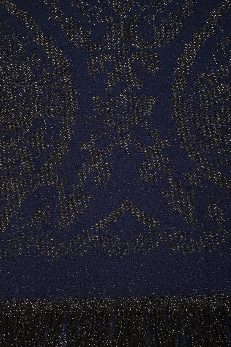 Sciarpa jacquard cachemire e fiori