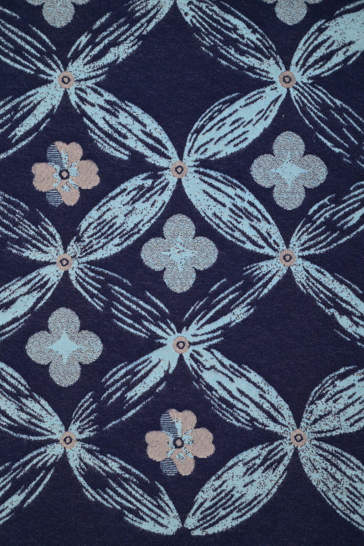 Geometric & floral motif scarf