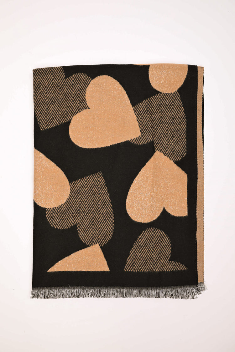 Heart motif scarf
