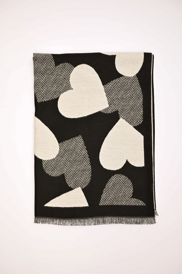 Heart motif scarf
