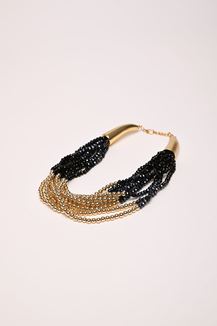 Beads multi-strand necklace